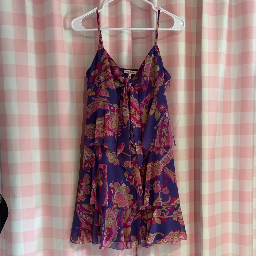 Juicy Couture Tiered Floral Ruffle Dress